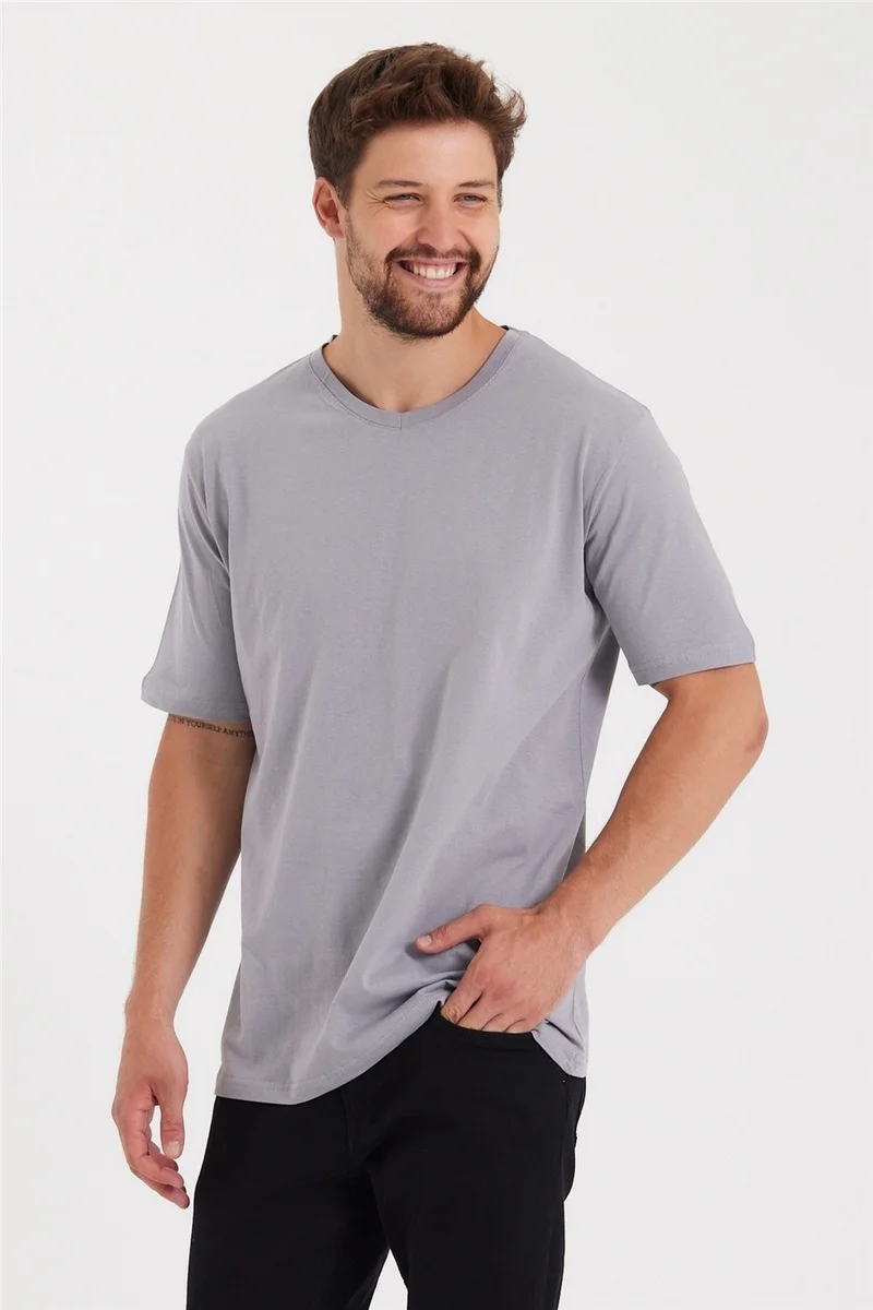 Cool Tarz Cool Style Men's V Neck Slim Fit T-SHIRT-VYKTSR33S