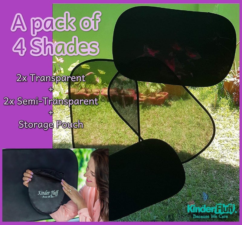 Car Window Shade (4Pack) - Certified UV Protection for Babies - Blocks 99.95% UVR - Image 3