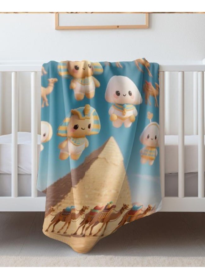 general Baby and children's cartoon flannel thin blanket (warm and comfortable, suitable for sleep, game use) 70cm*100cm - Image 2