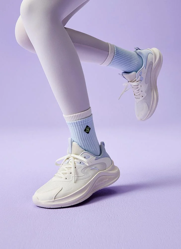 ANTA Beige/L.Blue Lightweight Soft-Cushion Running Shoes for Everyday Comfort for Women | Best Price UAE