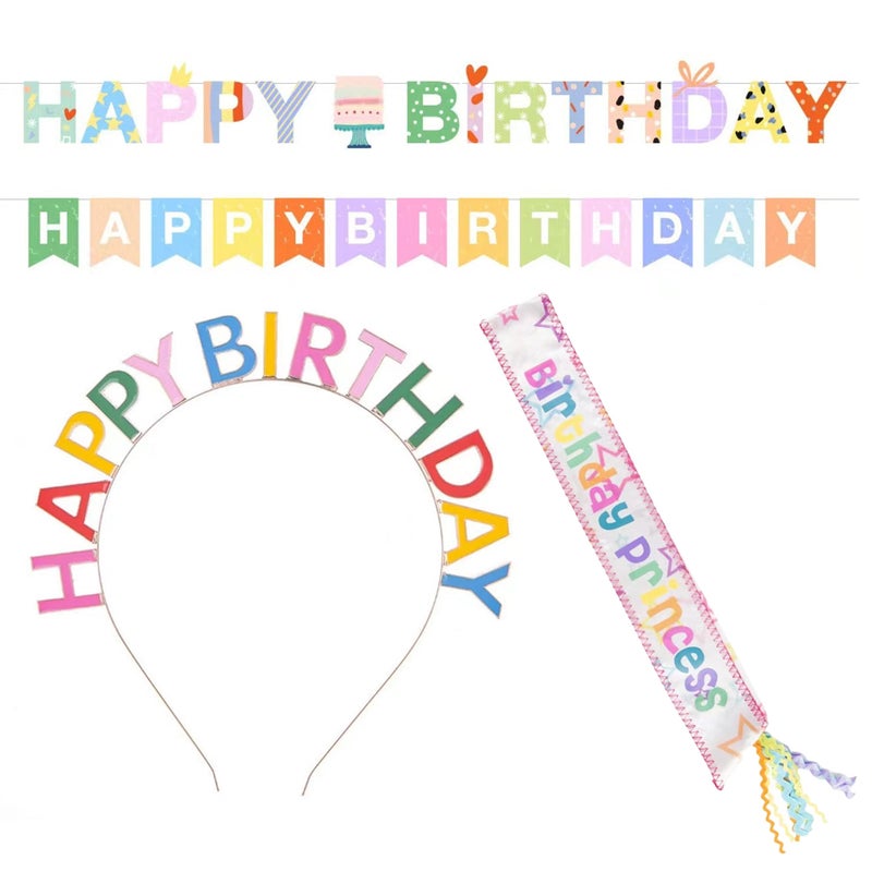 مانجو حفلة مع إيما عيد ميلاد الأميرة وشاح لافتة عقال للنساء - Image 1