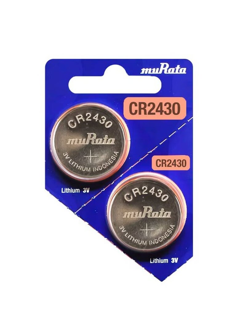 2-Pieces Murata CR2430 Lithium 3V (muRata) Indonesia Batteries