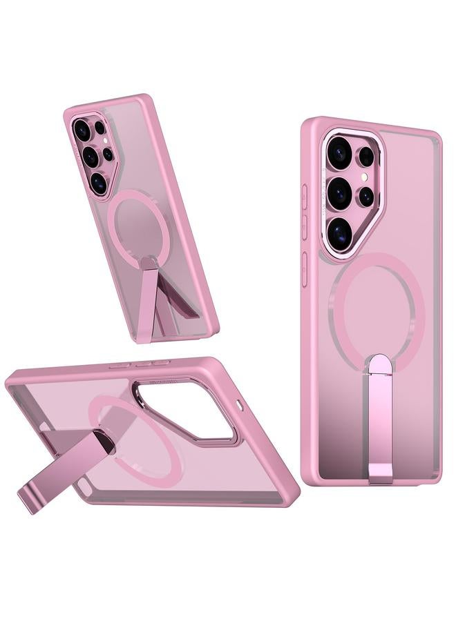 The Bros Case For Samsung Galaxy S22 Ultra 5G Star Shine Series TPU + PC MagSafe Phone Case with Fold Holder