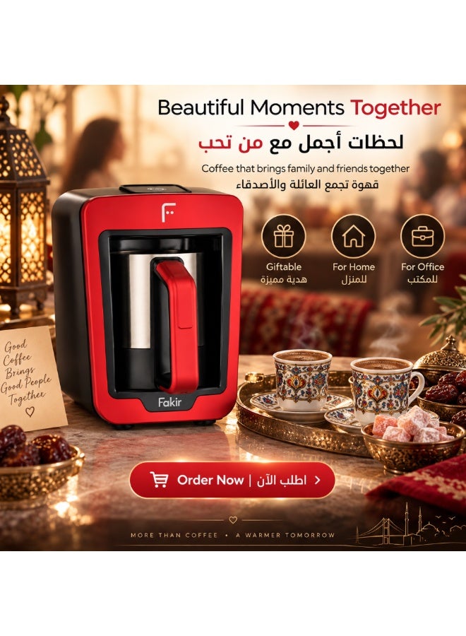 Fakir Turkish Coffee Maker with Stainless Steel Pot, 4 Cups, Red - Image 5