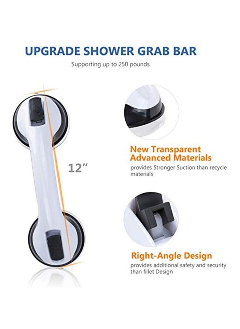SYOSI Bathroom Grab Bar, 2 Pcs Bath Support with Free Shower Sponge, Powerful Suction, Free Installation, Balance Handrail Boosts Tub Safety  - Image 4