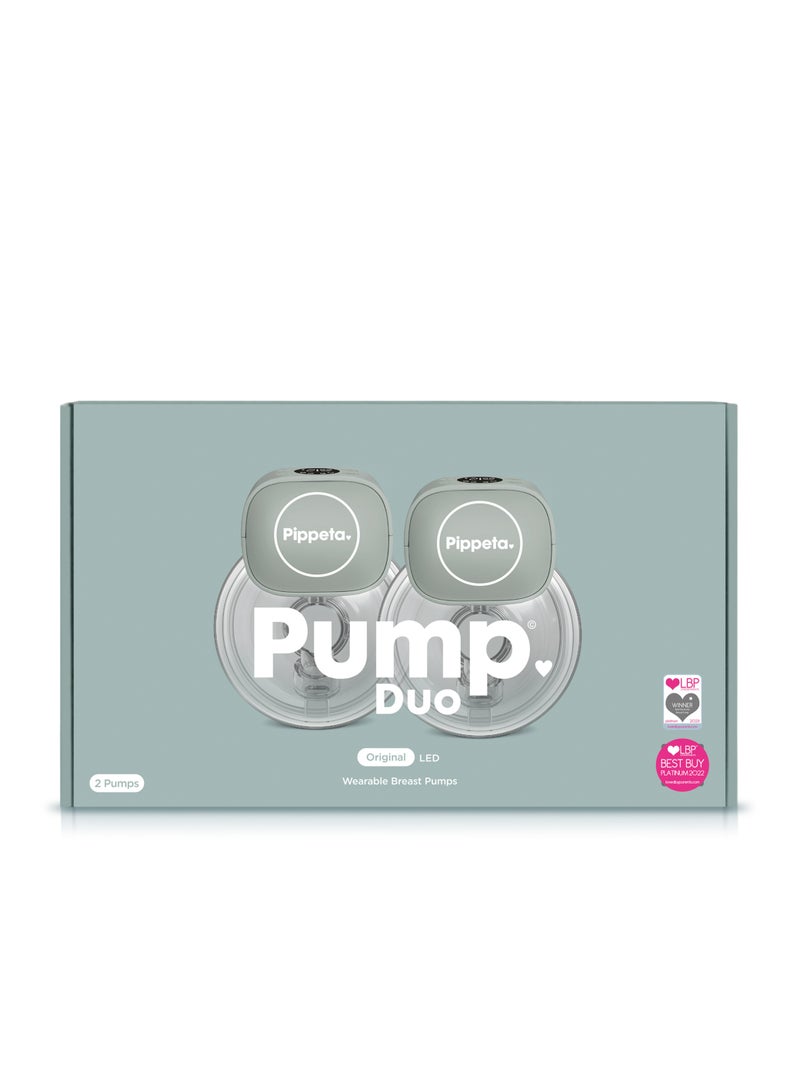 Pippeta Original Led Hands-Free Breast Pump 12 Suction Levels Modes Automatic Shut Off Timer Bpa, Pvc, Lead And Phthalates Free 180Ml Capacity – 2 Pack Sea Salt  - Image 2