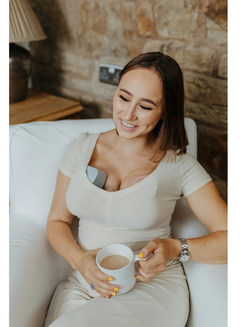 Pippeta Original Led Hands-Free Breast Pump 12 Suction Levels Modes Automatic Shut Off Timer Bpa, Pvc, Lead And Phthalates Free 180Ml Capacity – 2 Pack Sea Salt  - Image 5
