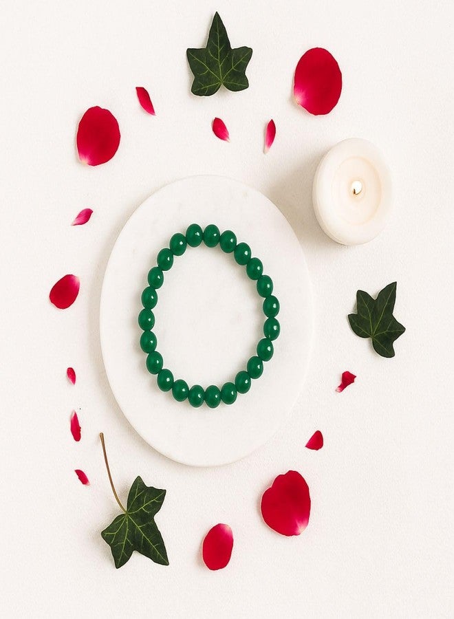 Tiny Shiny Green Jade Bracelet - Natural Jade Stone for Good Luck, Wealth & Positive Energy for Men & Women - Image 4
