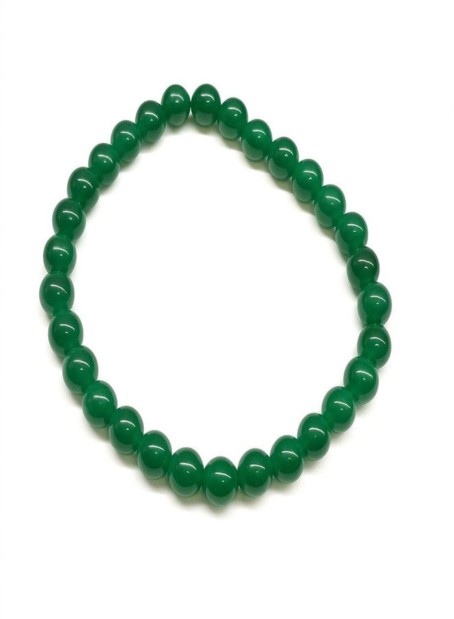 Tiny Shiny Green Jade Bracelet - Natural Jade Stone for Good Luck, Wealth & Positive Energy for Men & Women - Image 1