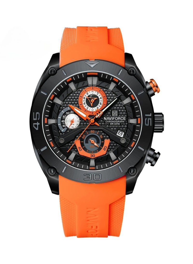 NAVIFORCE Sport Chronograph Wrist Watch for Men with Silicone Strap Water Resistant Multi-Function Timepiece with Stopwatch and Date Display  - Image 1