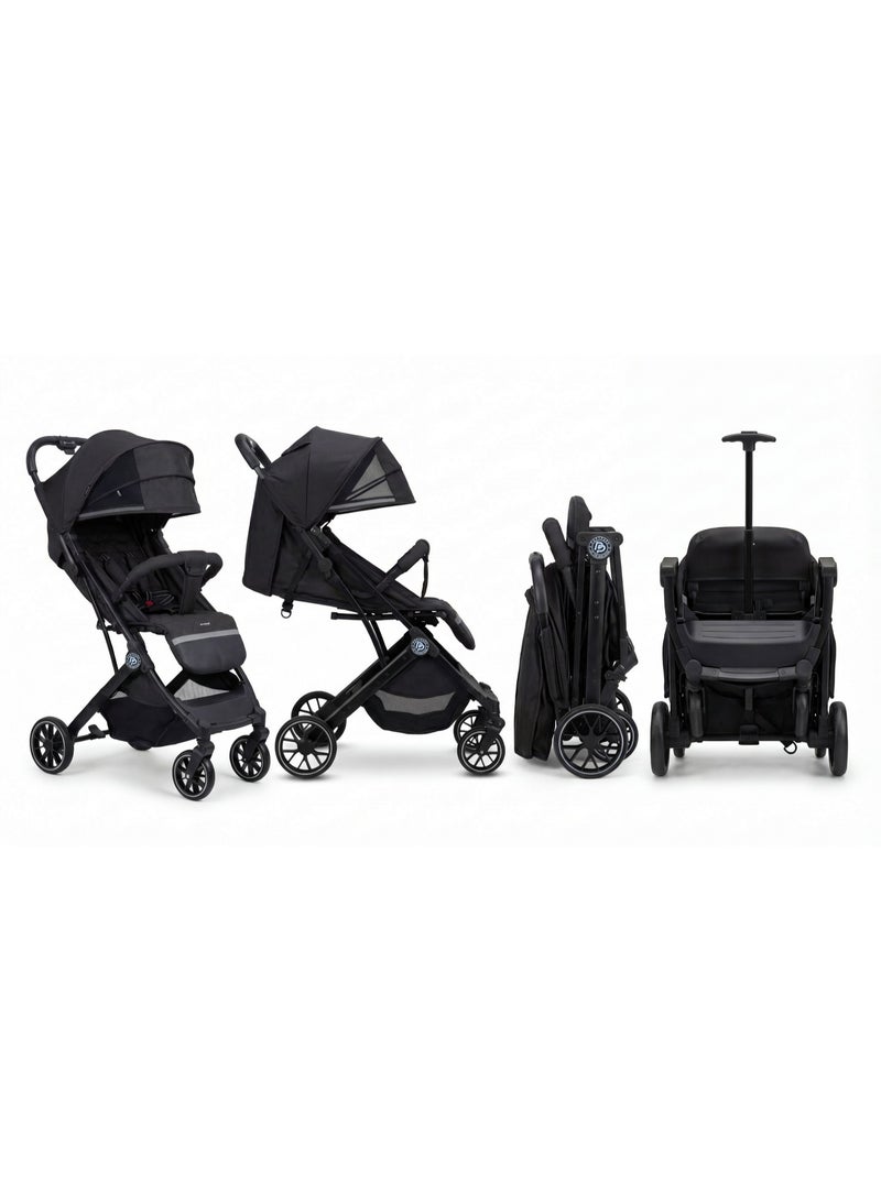 بوبي بابا عربة أطفال للسفر بتدخل طيارة (Cabin Size) بتتقفل بإيد واحدة ومعاها يد جر تروللي لسهولة الحركة - Image 2