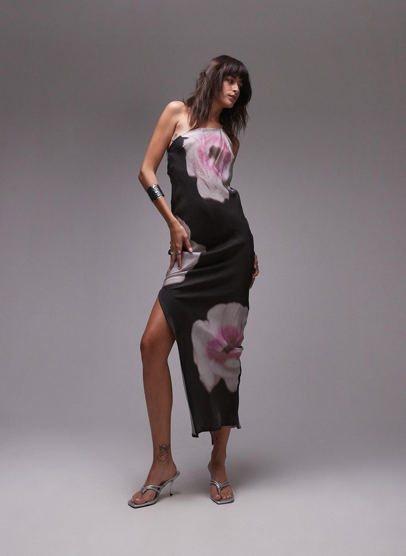 TOPSHOP - One Shoulder Floral Dress - Image 1