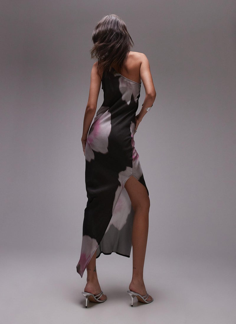 TOPSHOP - One Shoulder Floral Dress - Image 1