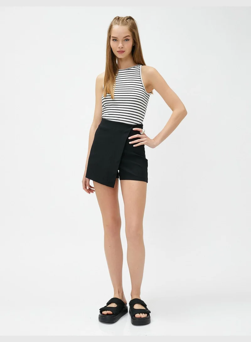 كوتون Viscose Mix Halter Neck Basic Tank Top