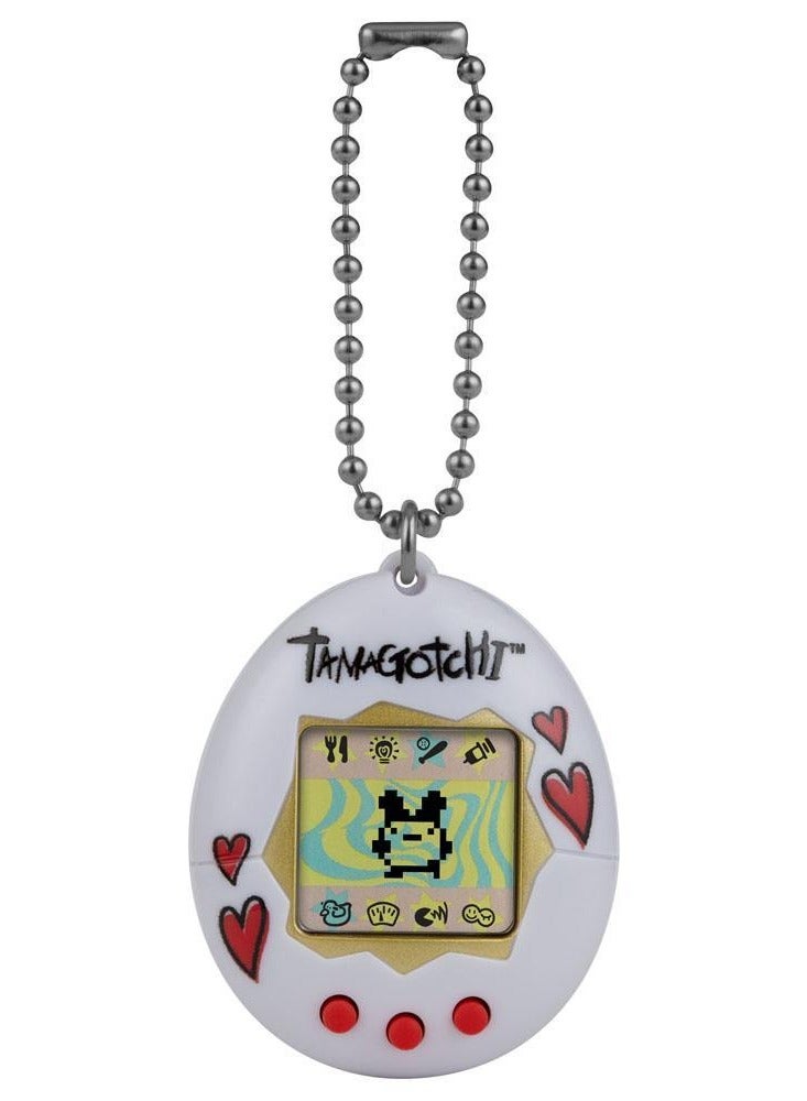 Tamagotchi تاما غوتشي الأصلية على شكل قلب، تعمل بالبطارية | حيوان أليف إلكتروني | حيوان أليف افتراضي قديم | ألعاب للأطفال، الفتيات والفتيان | لعبة تفاعلية | حيوان أليف رقمي - Image 1