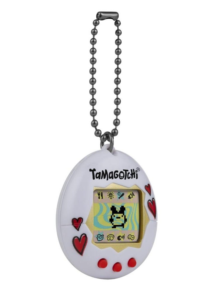 Tamagotchi تاما غوتشي الأصلية على شكل قلب، تعمل بالبطارية | حيوان أليف إلكتروني | حيوان أليف افتراضي قديم | ألعاب للأطفال، الفتيات والفتيان | لعبة تفاعلية | حيوان أليف رقمي - Image 3