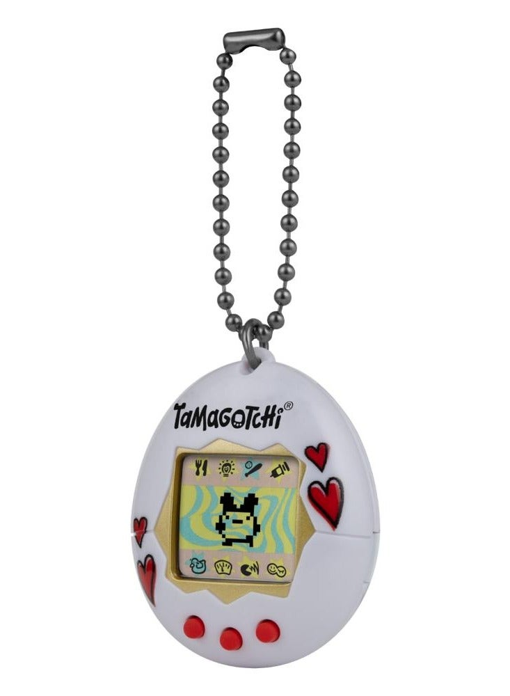 Tamagotchi تاما غوتشي الأصلية على شكل قلب، تعمل بالبطارية | حيوان أليف إلكتروني | حيوان أليف افتراضي قديم | ألعاب للأطفال، الفتيات والفتيان | لعبة تفاعلية | حيوان أليف رقمي - Image 4