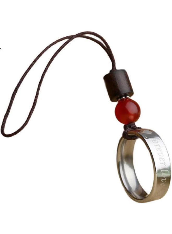 Jiang Ming Jiangming Phone Accessories, Phone Chain For Men And Women, Phone Lanyard Pro2 Short Detachable, Heart And Letter Stainless Steel Ring, Car Key Ring, Usb Drive Anti-Loss Drop Finger Strap - Image 3