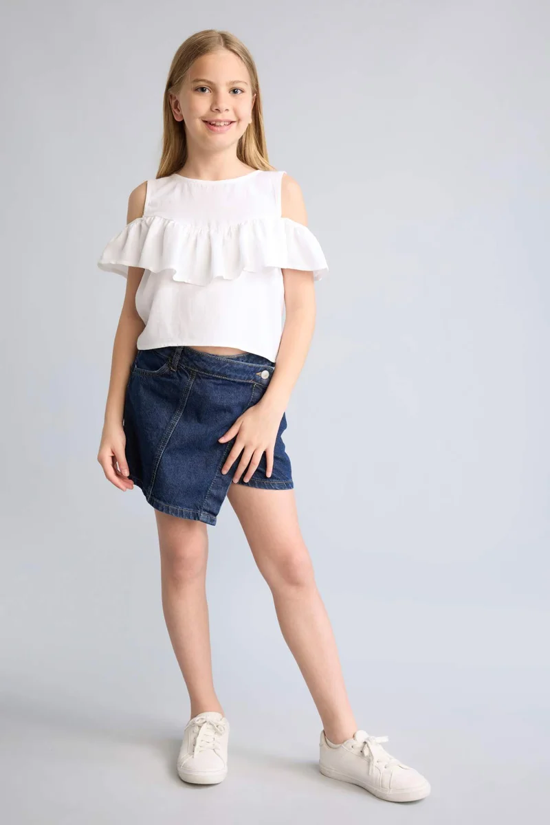 DeFacto Girl Regular Fit Short Sleeve Blouse