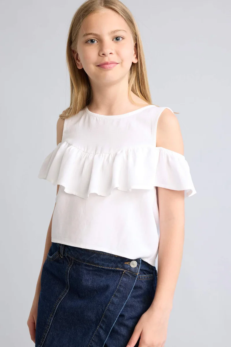 DeFacto Girl Regular Fit Short Sleeve Blouse