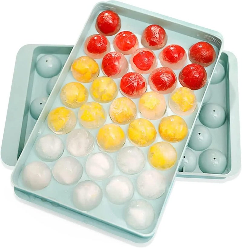 M-Ved Plastic Ice Cube Trays for Whiskey Cocktails Milk Juice, Ice Cube Trays for Freezer, Ice Maker Multicolor (Pack of 3) - Image 5