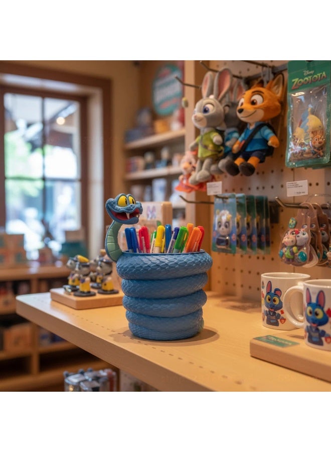 general Zootopia2 Gary the Snake Popcorn Bucket Candy Jar Theater Gift for Family and Friends - Image 4