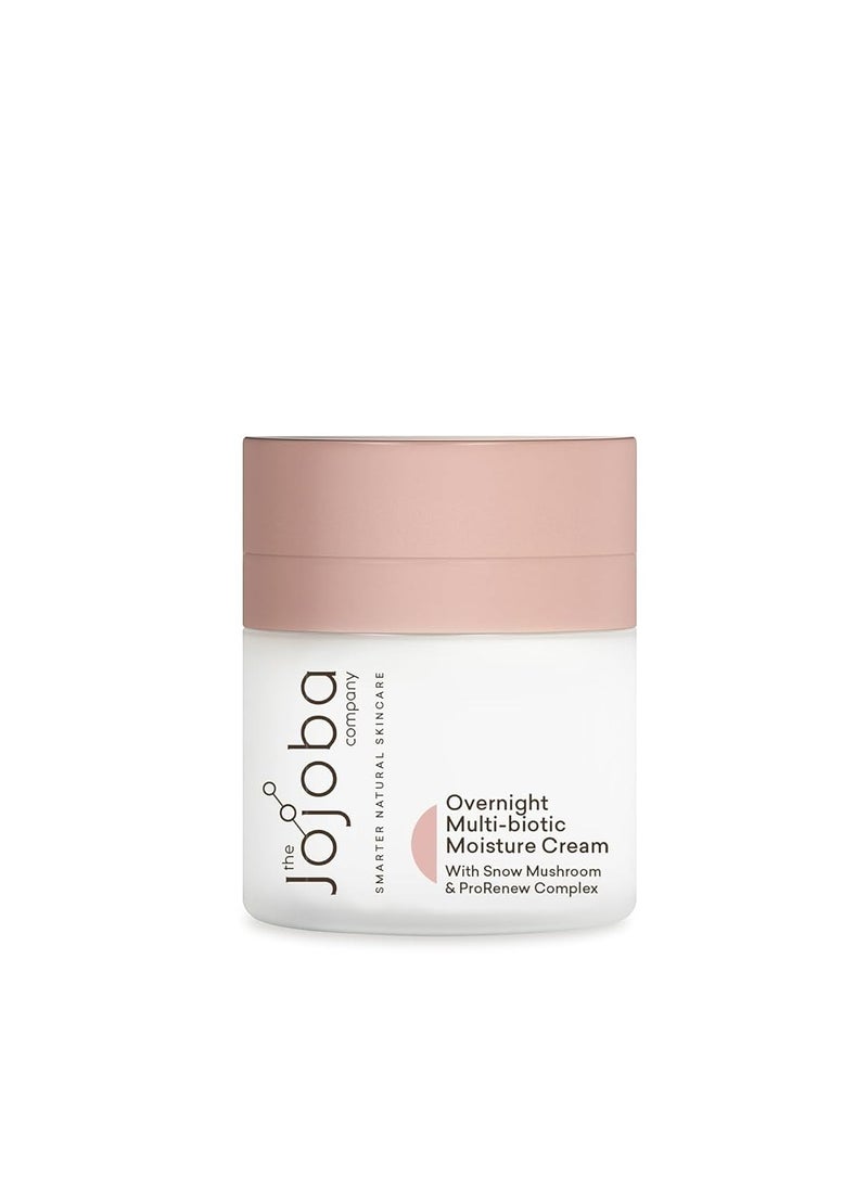 the jojoba company The Jojoba Company Overnight Multi-Biotic Moisture Cream with Snow Mushroom & ProRenew Complex – Hydrating Night Cream for Dry, Sensitive Skin – Nourishing, Lightweight 