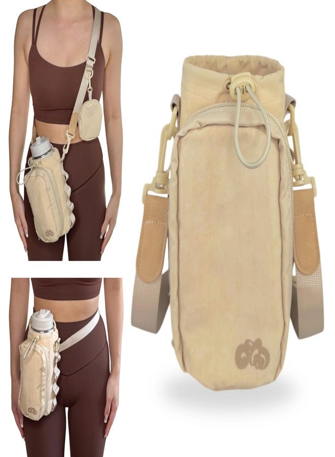 OTW Water Bottle Holder Crossbody, Carrier Sling Bag with Phone Pocket and Key Hook Strap, Fits 24oz/32oz/40oz bottles, Adjustable Shoulder Strap, Belt Strap loops, For Hiking, Walking, Outdoor Activities - Image 2