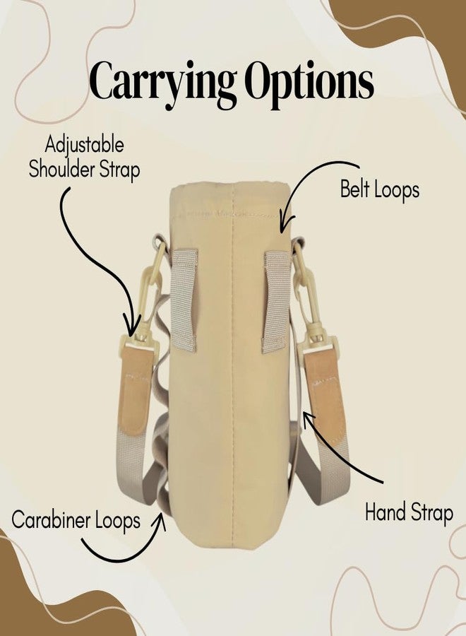 OTW Water Bottle Holder Crossbody, Carrier Sling Bag with Phone Pocket and Key Hook Strap, Fits 24oz/32oz/40oz bottles, Adjustable Shoulder Strap, Belt Strap loops, For Hiking, Walking, Outdoor Activities - Image 5