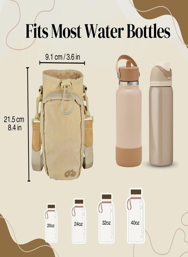 OTW Water Bottle Holder Crossbody, Carrier Sling Bag with Phone Pocket and Key Hook Strap, Fits 24oz/32oz/40oz bottles, Adjustable Shoulder Strap, Belt Strap loops, For Hiking, Walking, Outdoor Activities - Image 4