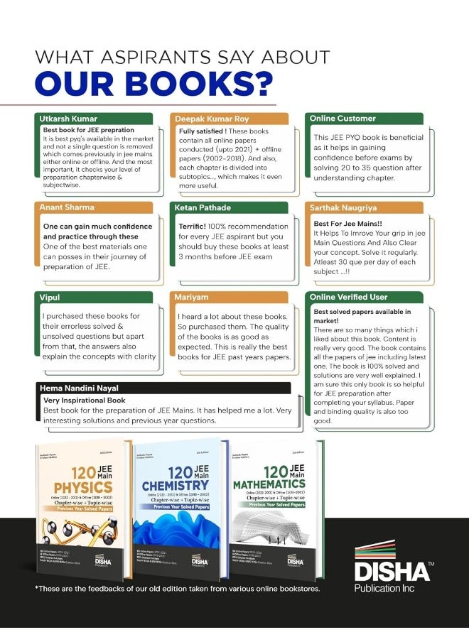 DISHA PUBLICATION 120 JEE Main Mathematics Online (2022 - 2012  - Image 2