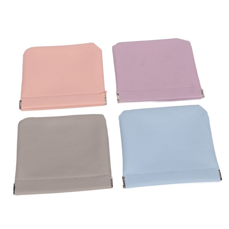 Mini Lipstick Storage Bag: Palm-Size PU Leather Waterproof Auto-Closure Makeup Bag - 4-Pack Small Cosmetic Pouch for Daily Touch-Up and Travel Use - Image 2