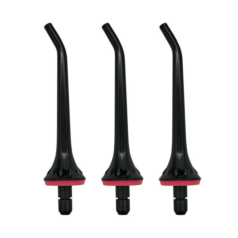 PDEEY Water Flosser Tips Replacement for COSLUS Oral Irrigator, Jet Nozzel Black 3 PCS - Image 1