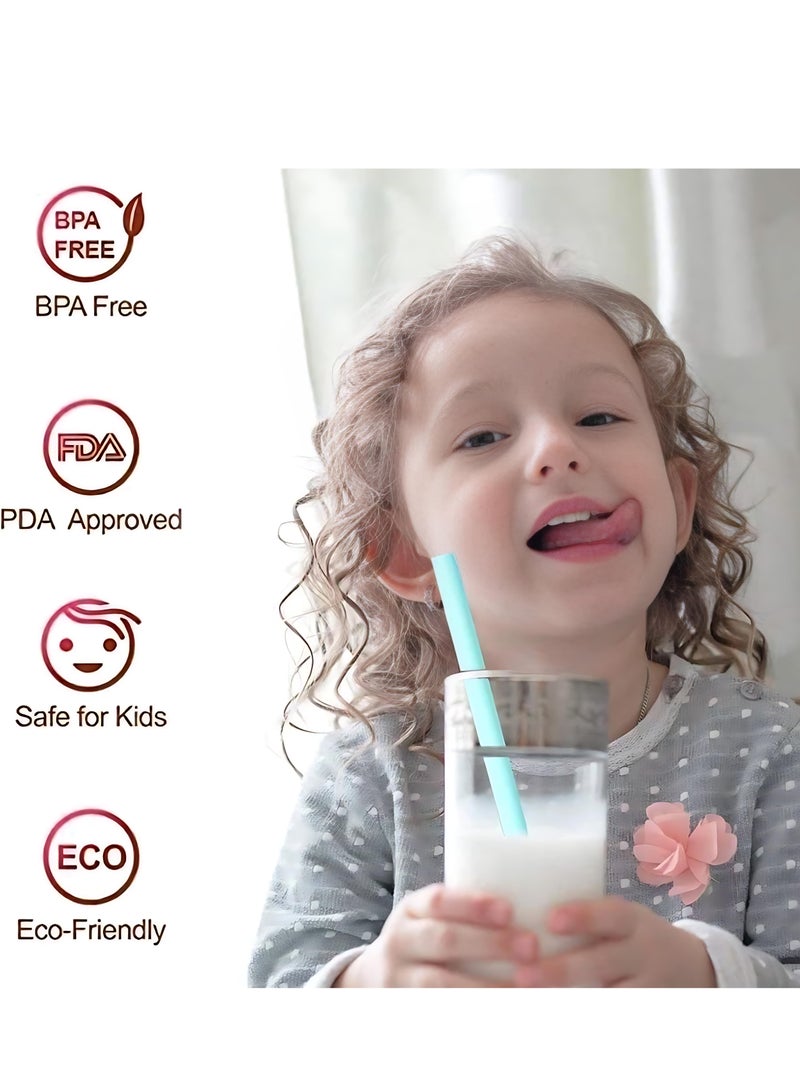 مجموعة من 3 ماصات شرب قابلة لإعادة الاستخدام من السيليكون عالي الجودة – قابلة للفك والطوي وسهلة التنظيف | خالية من BPA، صديقة للبيئة، متوافقة مع المشروبات الساخنة والباردة – مثالية للسموثي، بوبا والسفر - Image 5