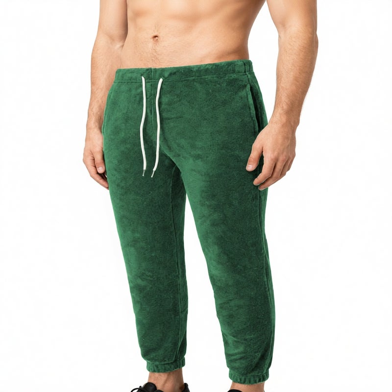 Men's Fleece Lounge Pants for Outdoor Sports Casual Wear - Image 1