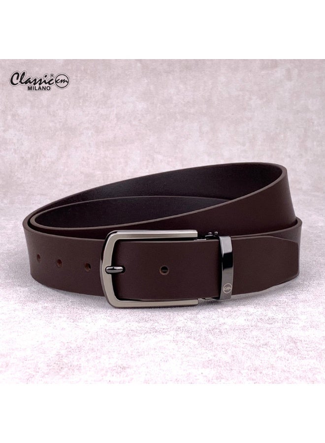 Classic Milano Genuine Leather Belt for Men – Black Formal Belt Men – Men Belts for Office & Business Wear – Mens Belt Leather with Gift Box - Image 1