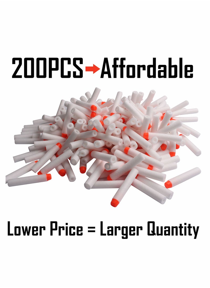 Excefore - 200Pcs Refill Darts for Nerf N Strike Elite Glow at The Dark Bullets Pack - White - Image 1