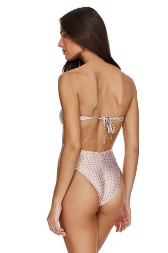 Gottex Flirtt Bandeau One Piece - Removable Soft Cups, Adjustable Straps, Adjustable Back Tie, Front & Back Lining - Image 4