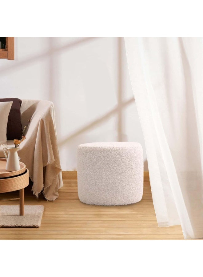jaexest Ottoman Stool – Non-Slip Padded Foot Rest – Small Footstool for Office, Entryway, Bedroom – White – Compact & Versatile Seat Chair Foot Rest - Image 2