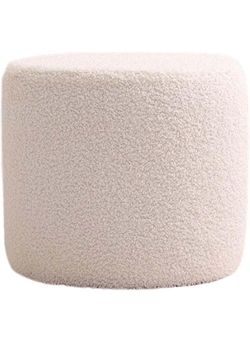 jaexest Ottoman Stool – Non-Slip Padded Foot Rest – Small Footstool for Office, Entryway, Bedroom – White – Compact & Versatile Seat Chair Foot Rest - Image 1