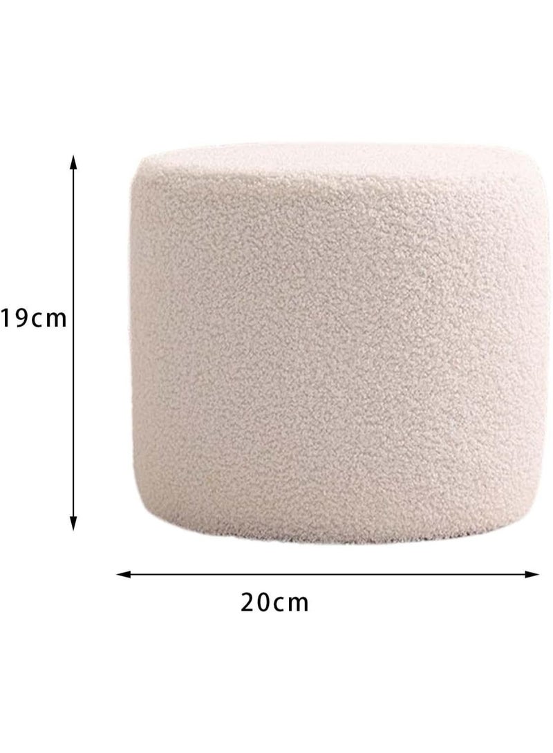 jaexest Ottoman Stool – Non-Slip Padded Foot Rest – Small Footstool for Office, Entryway, Bedroom – White – Compact & Versatile Seat Chair Foot Rest - Image 3