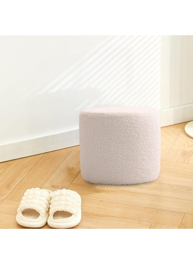 jaexest Ottoman Stool – Non-Slip Padded Foot Rest – Small Footstool for Office, Entryway, Bedroom – White – Compact & Versatile Seat Chair Foot Rest - Image 4