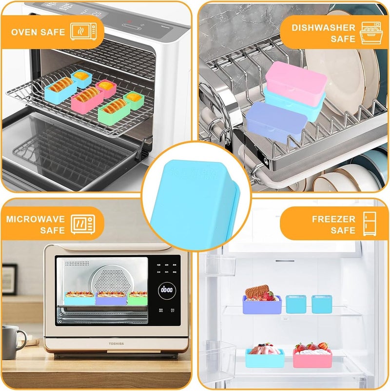 6PCS Lunch Bento Box Accessories for Kids, 4.5oz Silicone Lunch Box Dividers with Lids - Image 4