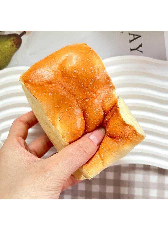 Bread Squeeze Squishy Toy, Squishy Bread Stress Relief Toy Pinch Decompression Toy, Slow Rising Squishy, Stress Balls, PU Materia Fidget Toy for Anxiety and Relaxation, Perfect Desk Accessory and Fun Fidget Toy for Adults, Ideal for Stress Relief, Party Gift - Image 4