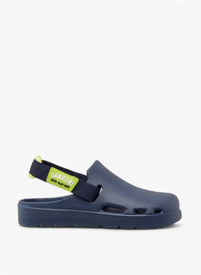 Aqua Boys Applique Detail Clogs with Backstrap