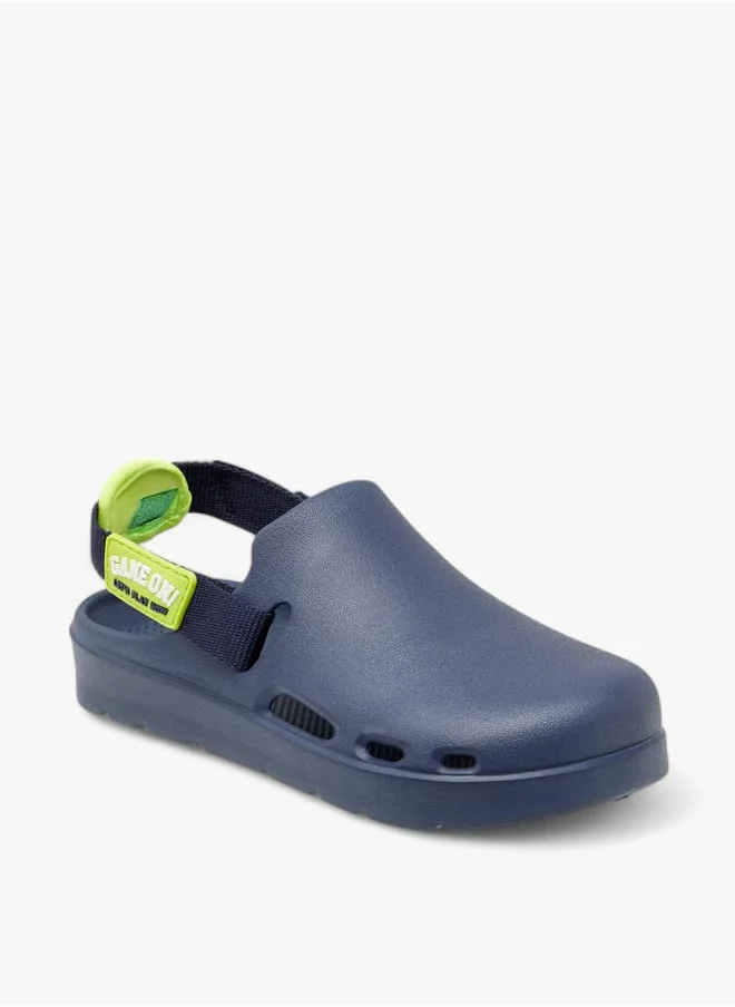 Aqua Boys Applique Detail Clogs with Backstrap