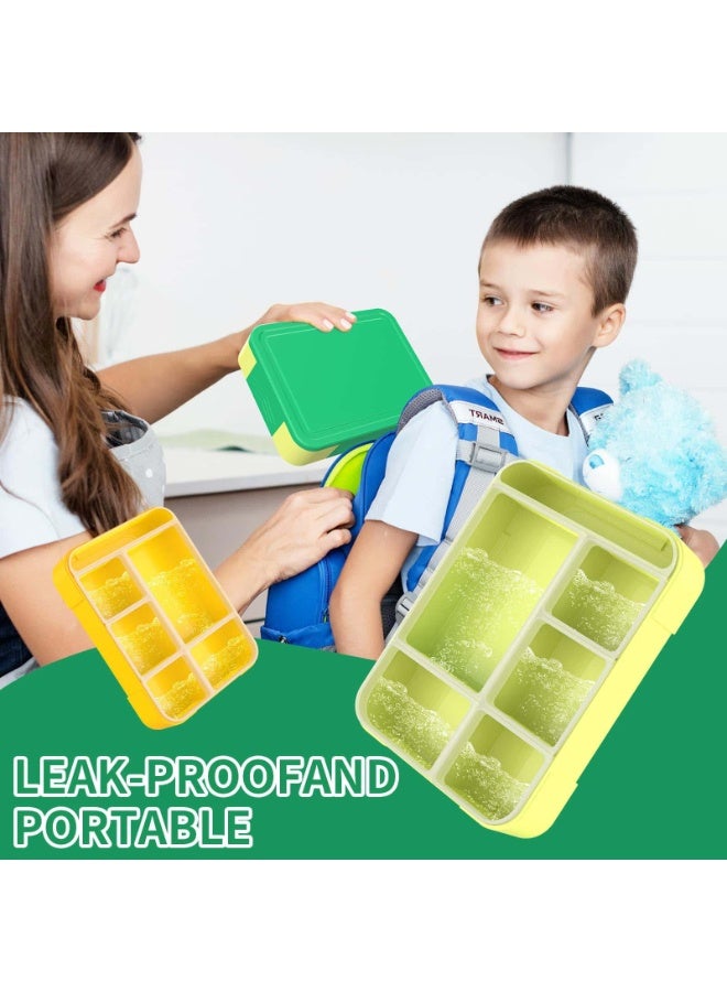 Anmi Leak-Proof Kids Bento Box with Compartments ,Lunch Box for School, Nursery & Trips (Royal Green) - Image 2