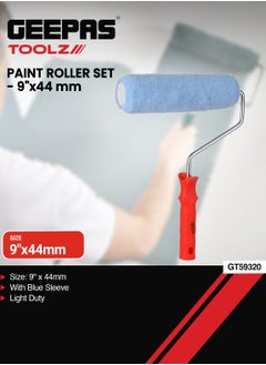 GEEPAS Geepas Paint Roller Set GT59320, 9" X 44 MM, With Blue Sleeve, Ergonomic Design, Ideal For a Variety of Surfaces and Paints, Suitable for Home and Business Use, Blue and Red  - Image 5