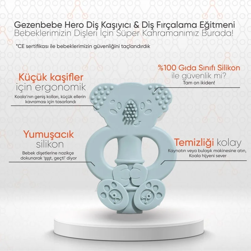 Gezenbebe Hero Teether & Tooth Brushing Trainer Mint