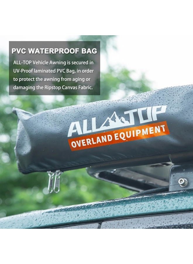 ALL-TOP Vehicle Awning 6.6'x8.2' Roof Rack Pull-Out Sun Shade UV50+, Weatherproof 4x4 Side Awning for Camping & Overland (Hardware Included) - Image 4